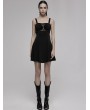 Punk Rave Black Gothic Punk Sexy Daily Wear A-Line Short Dress