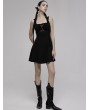 Punk Rave Black Gothic Punk Sexy Daily Wear A-Line Short Dress