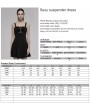 Punk Rave Black Gothic Punk Sexy Daily Wear A-Line Short Dress