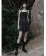 Punk Rave Black Gothic Punk Sexy Love Pattern Jacquard Short Dress