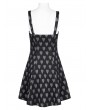 Punk Rave Black Gothic Punk Sexy Love Pattern Jacquard Short Dress