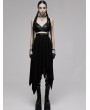 Punk Rave Black Gothic Punk Irregular Daily Wear Long Elastic Skirt