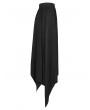 Punk Rave Black Gothic Punk Irregular Daily Wear Long Elastic Skirt