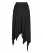 Punk Rave Black Gothic Punk Irregular Daily Wear Long Elastic Skirt