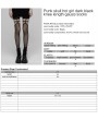 Punk Rave Black Gothic Punk Skull Hot Girl Knee Length Gauze Tights