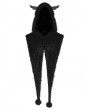 Punk Rave Black Gothic Cute Wizard Bat Wings Hooded Capelet for Women