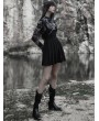 Punk Rave Black and Gray Printed Gothic Fit Split Long Sleeve T-Shirt for Women