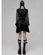 Punk Rave Black Gothic Net Short Hooded Sweatshirt for Women