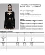 Punk Rave Black Gothic Punk Drawstring Sexy Long Sleeve T-Shirt for Women