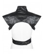 Punk Rave Black Gothic Punk Wide Shoulder Vest With Waist Loop