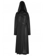 Punk Rave Black Gothic Chinese Style Dark Pattern Chiffon Long Hooded Coat for Women