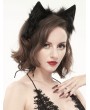 Devil Fashion Black Gothic Faux Fur Cat Ears Headdress
