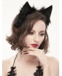 Devil Fashion Black Gothic Faux Fur Cat Ears Headdress