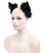 Devil Fashion Black Gothic Faux Fur Cat Ears Headdress