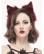 Devil Fashion Red Gothic Faux Fur Cat Ears Headdress