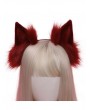 Devil Fashion Red Gothic Faux Fur Cat Ears Headdress