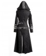 Punk Rave Black Long to Short Gothic Military Trench Coat for Men