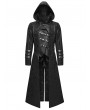 Punk Rave Black Long to Short Gothic Military Trench Coat for Men