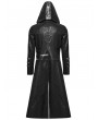 Punk Rave Black Long to Short Gothic Military Trench Coat for Men