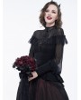 Eva Lady Black and Red Gothic Lace Rose Wedding Bouquet