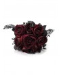 Eva Lady Black and Red Gothic Lace Rose Wedding Bouquet