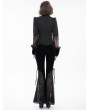 Eva Lady Black Gothic Sexy Transparent Lace Long Sleeve Blouse for Women