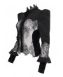 Eva Lady Black Gothic Sexy Transparent Lace Long Sleeve Blouse for Women