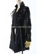 Punk Rave Black Long Sleeves Leather Gothic Trench Coat for Men