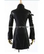 Punk Rave Black Long Sleeves Leather Gothic Trench Coat for Men