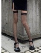 Black Gothic Sexy Lace Fishnet Thigh High Socks