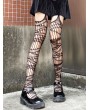 Black Gothic Punk Sexy Garter Fishnet Thigh High Tights