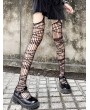 Black Gothic Punk Sexy Garter Fishnet Thigh High Tights