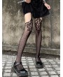 Black Gothic Punk Sexy Thin Fishnet Suspender Tights