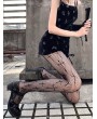 Black Gothic Punk Hot Girl Fashion Cross Fishnet Tights