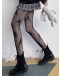 Black Gothic Dark Skull Sexy Hollow Fishnet Tights