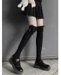 Black Gothic Sweet Bowknot Lace Over-the-Knee High Socks