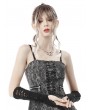 Dark in Love Black Gothic Lace Cobweb Gloves for Women