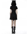 Dark in Love Black Cute Gothic Cool Cat Tail Hooded Short Cape for Women