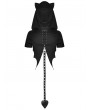 Dark in Love Black Cute Gothic Cool Cat Tail Hooded Short Cape for Women