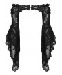 Dark in Love Black Gothic Mesh Bell Sleeves Finger Hook Lace Cape for Women