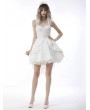 Dark in Love White Gothic Gorgeous Bubble Jacquard High-Low Party Dress