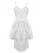 Dark in Love White Gothic Gorgeous Bubble Jacquard High-Low Party Dress