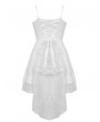 Dark in Love White Gothic Gorgeous Bubble Jacquard High-Low Party Dress