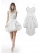 Dark in Love White Gothic Gorgeous Bubble Jacquard High-Low Party Dress