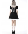 Dark in Love Black and White Gothic Magic Doll Rebel Short Sleeve Dress
