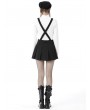 Dark in Love Black Gothic Punk Blood Devil Cross Strap Pleated Short Dress