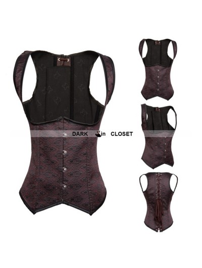 Brocade Steampunk Underbust Corset