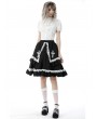 Dark in Love White Retro Gothic Short Puff Sleeve Daily Wear Blouse for Women