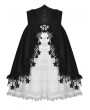 Dark in Love Black and White Lolita Frilly Star High Waist Short Skirt