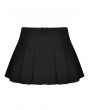 Dark in Love Black Gothic Punk Rock Chain Pleated Mini Skirt